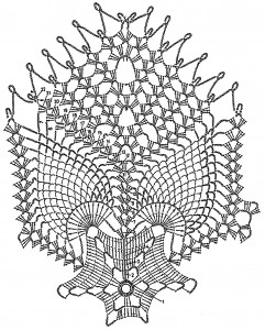 schema crochet -centro tavola
