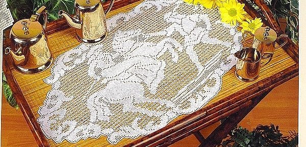 centro tavola- cavaliere uncinetto crochet