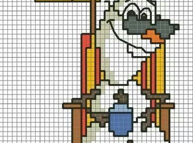 schermi a punto croce free perrsonaggi cartoni animati Frosty (7)