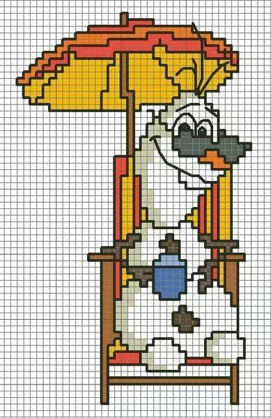 schermi a punto croce free perrsonaggi cartoni animati Frosty (7)