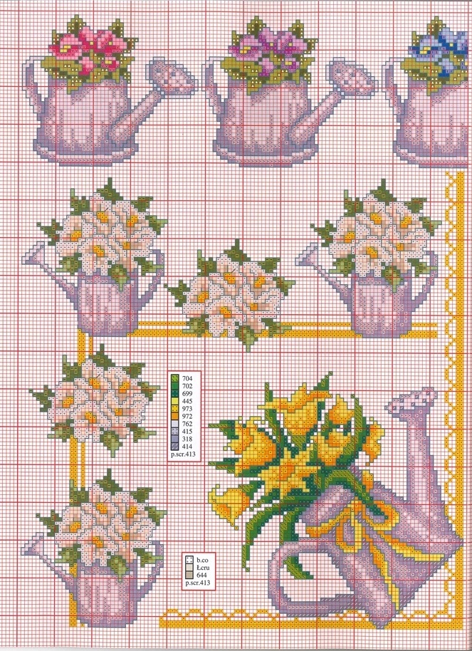 schema punto croce gratuito- fiori, rose, margherite e ghirlande (4)